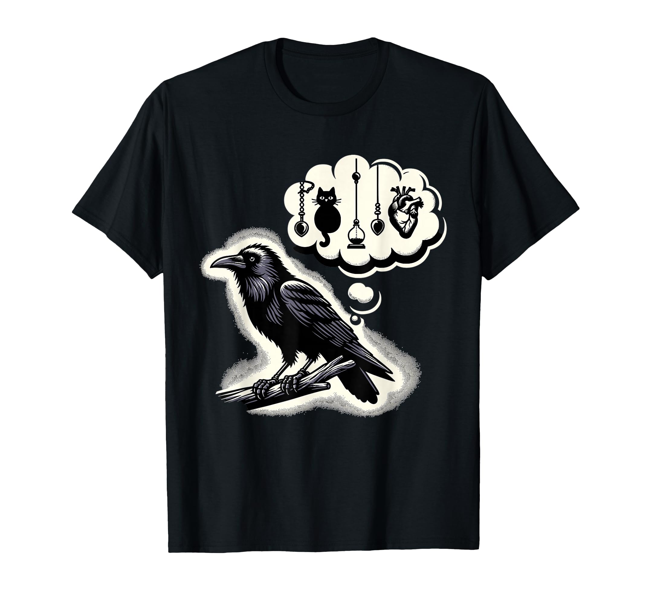 Edgar Allan Poe Raven Gothic T-Shirt - Aesthetic Graphic for Adults - T-Shirt, Sweatshirt, Hoodie