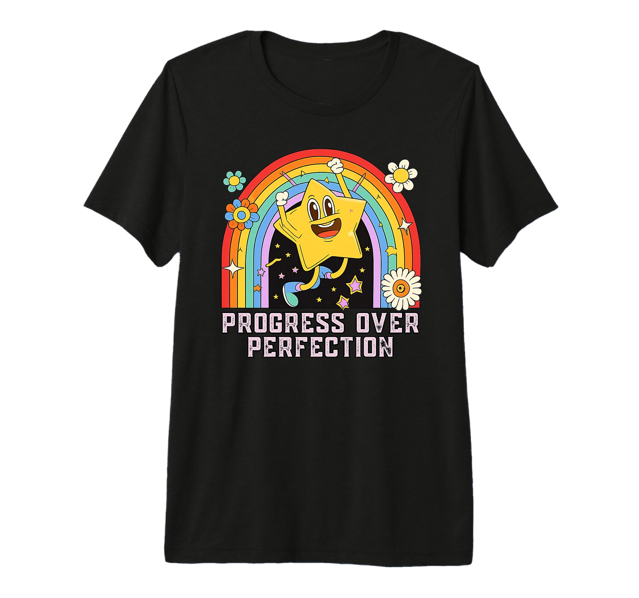Progress Over Perfection Progress Positive T-Shirt - Trendy Graphic Unisex - T-Shirt, Sweatshirt, Hoodie