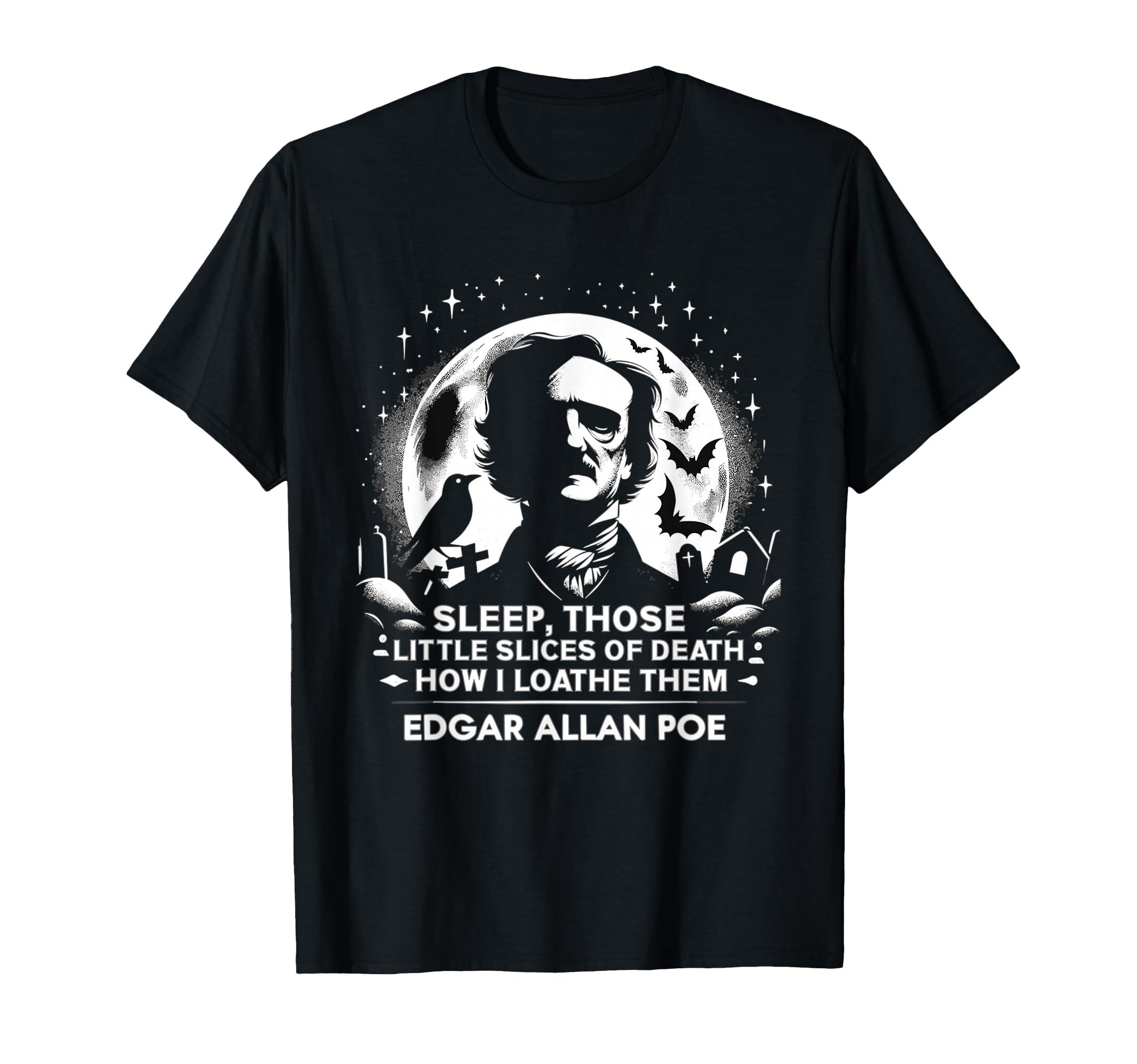 Edgar Allan Poe Raven Gothic T-Shirt - Minimalist Print for Adults - T-Shirt, Sweatshirt, Hoodie