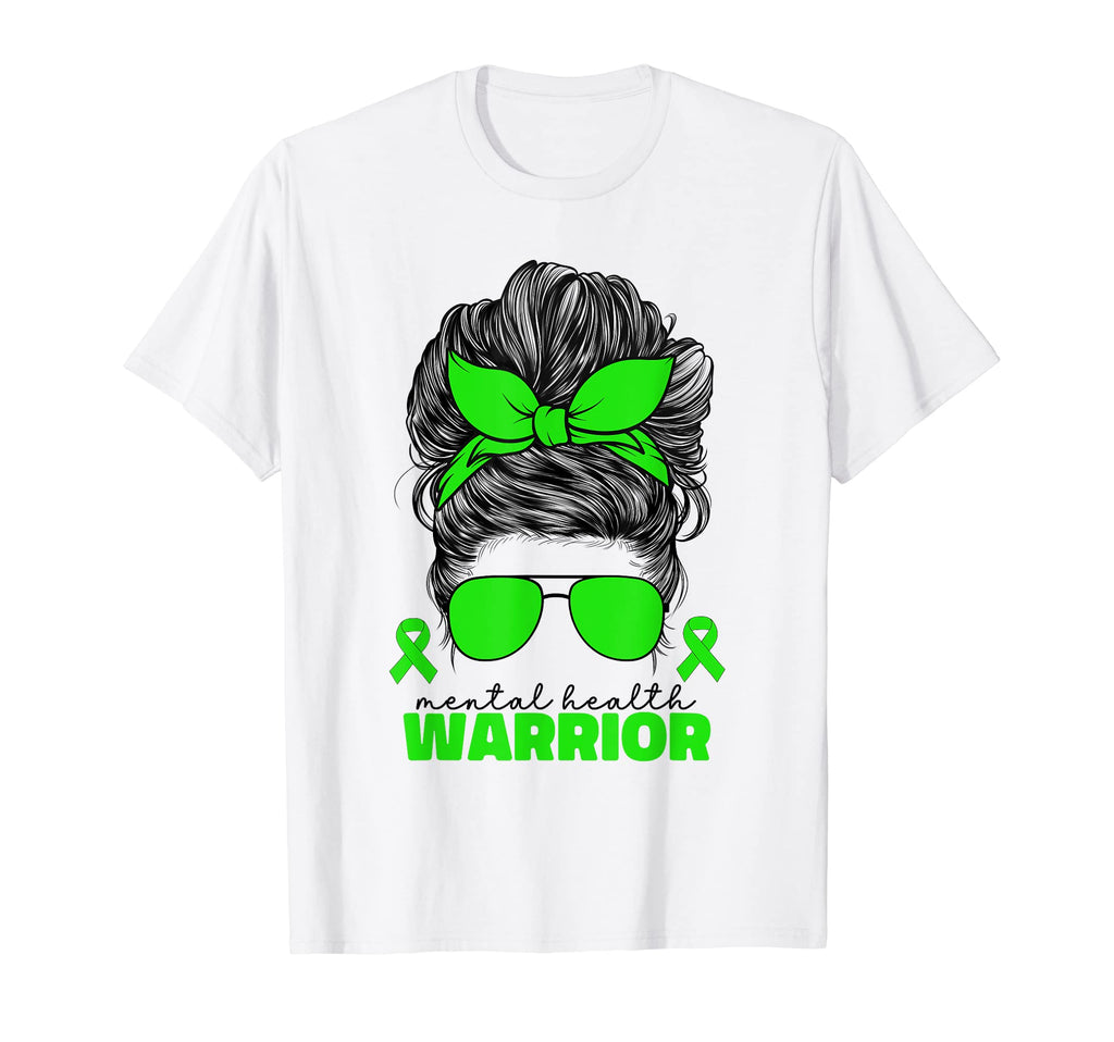 Mental Health Warrior Illness Green T-Shirt - Graphic Print for Adults - T-Shirt, Sweatshirt, Hoodie