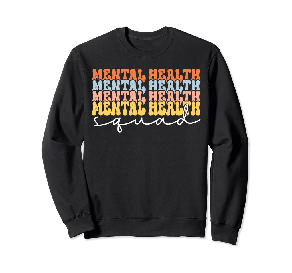 Mental Health Squad Brain Sweatshirt - Aesthetic Graphic for Adults - T-Shirt, Sweatshirt, Hoodie