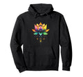 Bohemian Rainbow Lotus Flower Yoga Hoodie - Unique Graphic for Adults - T-Shirt, Sweatshirt, Hoodie