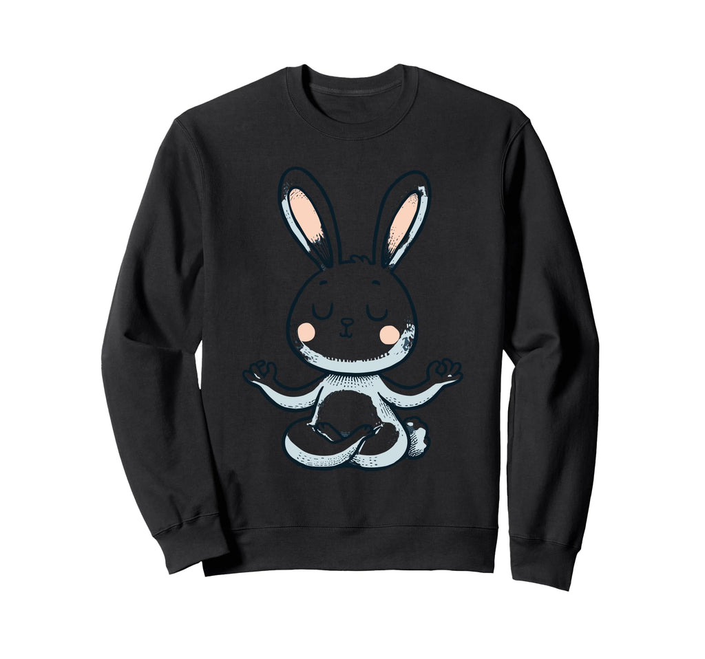 Meditation Rabbit Yoga Pose Relaxing Sweatshirt - Unique Graphic Unisex - T-Shirt, Sweatshirt, Hoodie