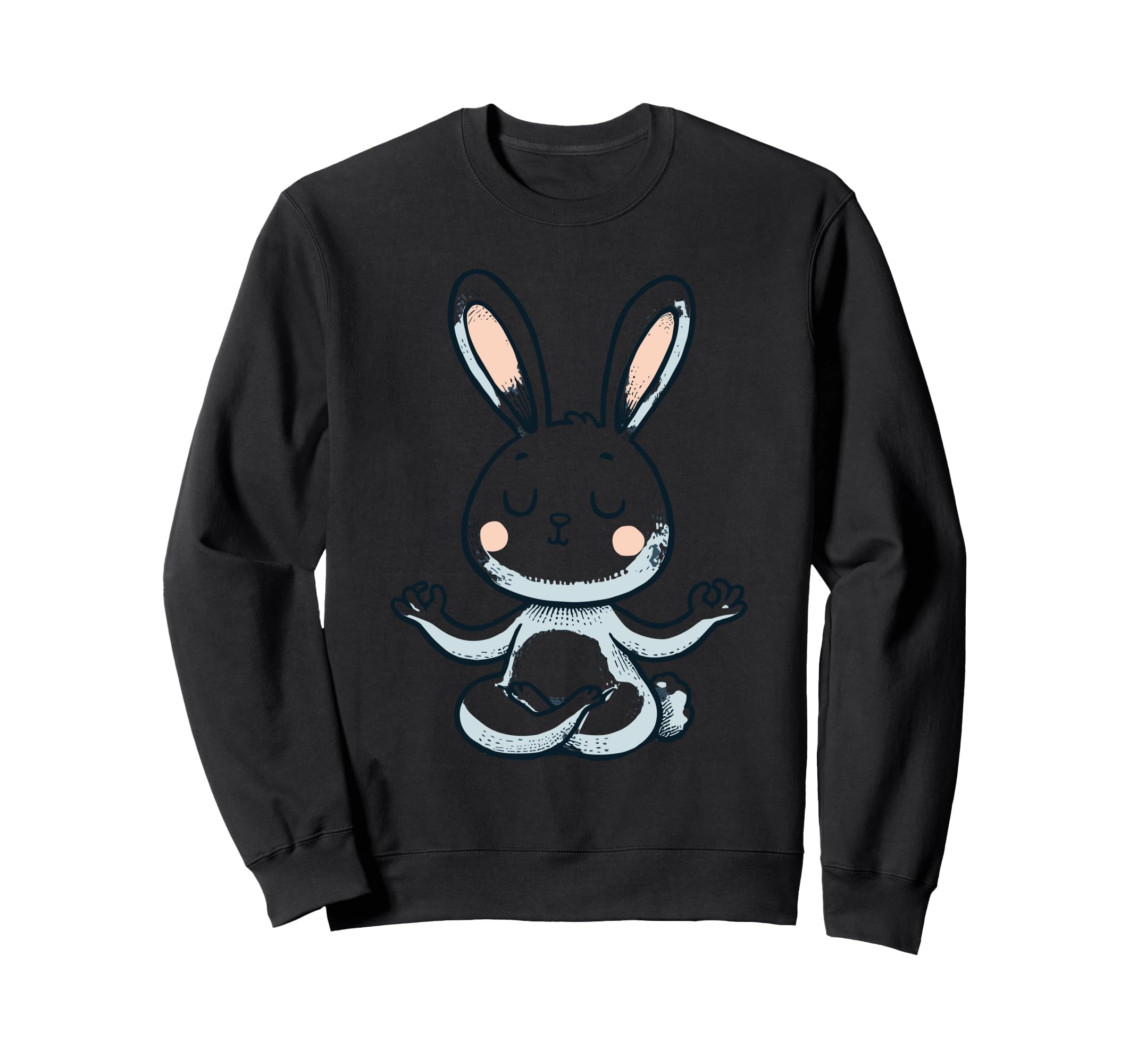 Meditation Rabbit Yoga Pose Relaxing Sweatshirt - Unique Graphic Unisex - T-Shirt, Sweatshirt, Hoodie