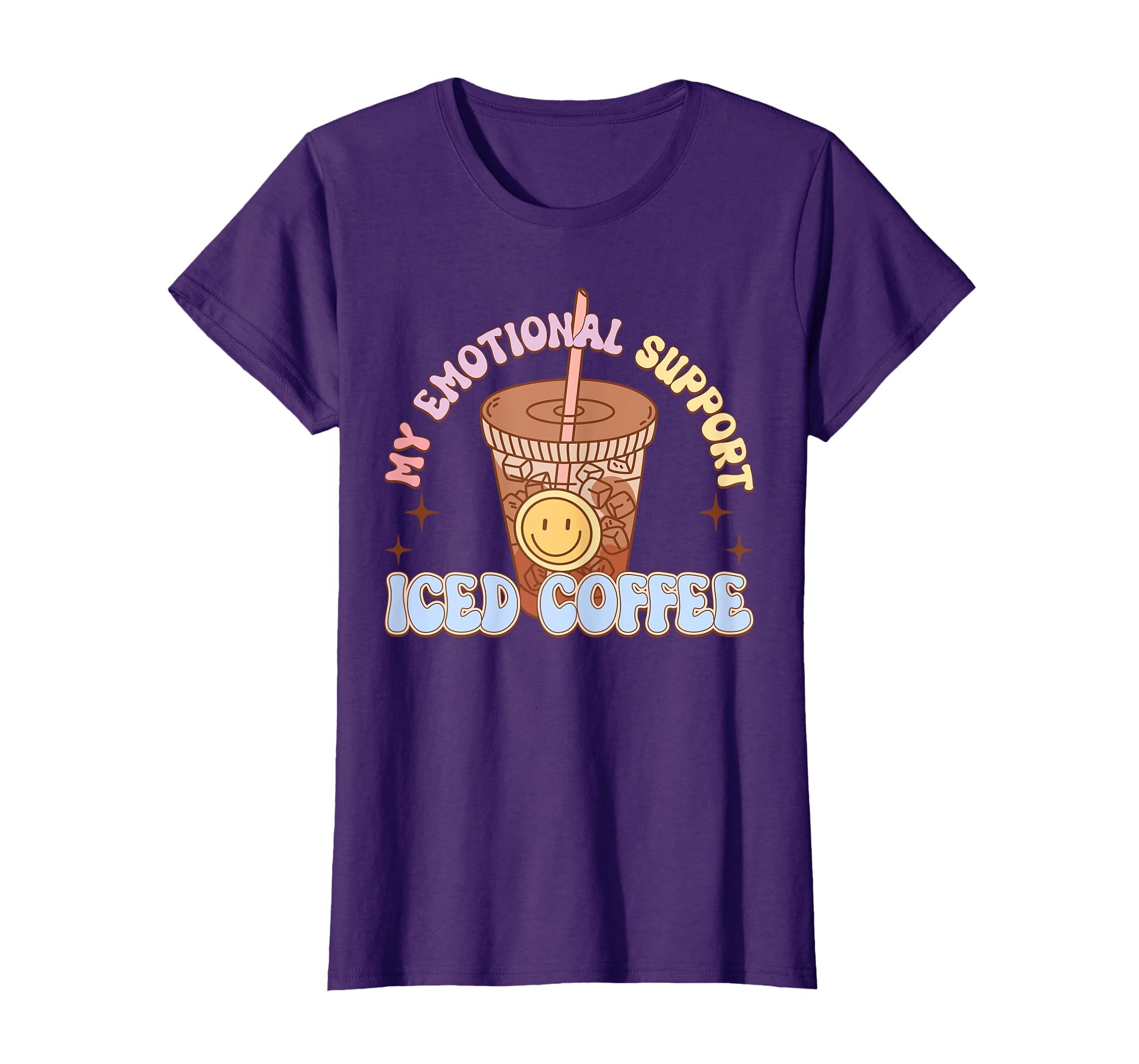 My Emotional Support Iced Coffee T-Shirt - Minimalist Print Men Women - T-Shirt, Sweatshirt, Hoodie
