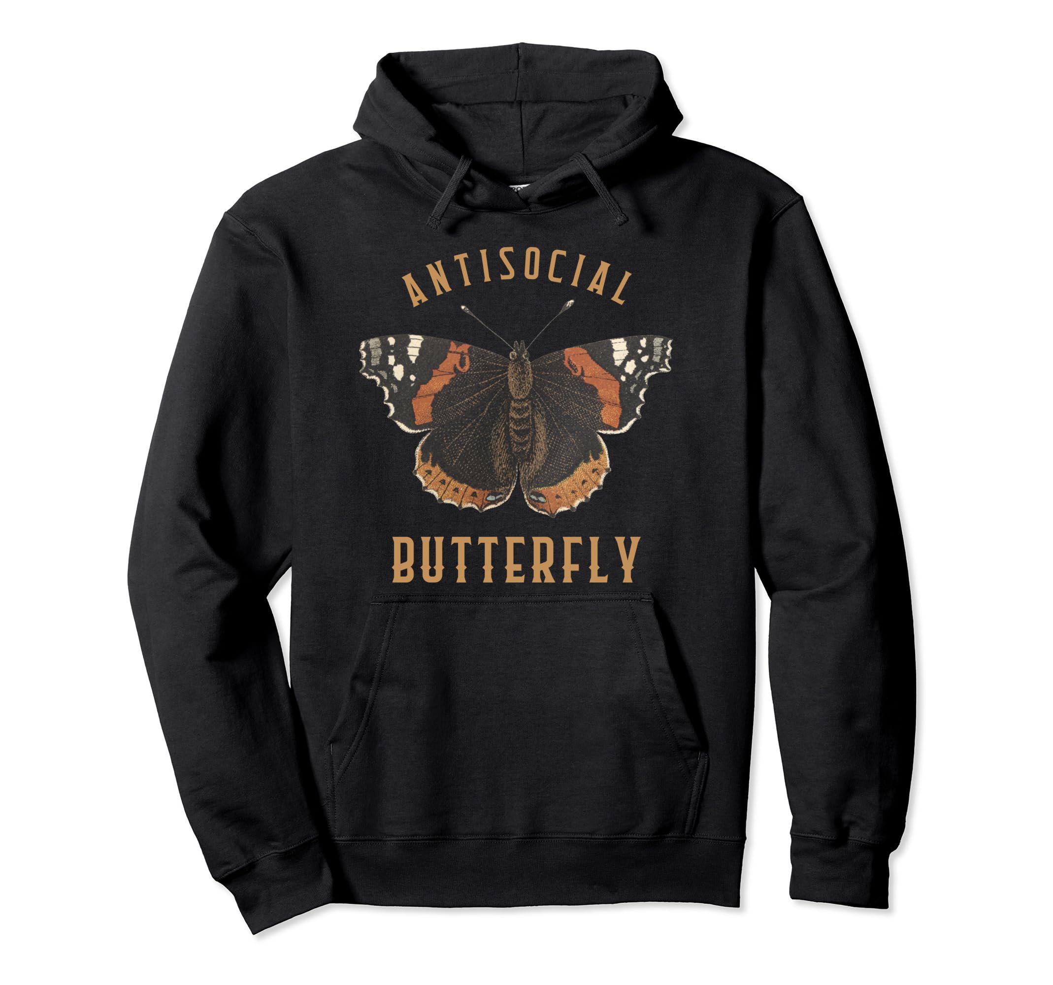 Funny Antisocial Butterfly Aesthetic Matching Hoodie - Graphic Print Unisex - T-Shirt, Sweatshirt, Hoodie