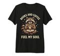 Books And Coffee Fuel My Soul Tri T-Shirt - Custom Art Print for Adults - T-Shirt, Sweatshirt, Hoodie