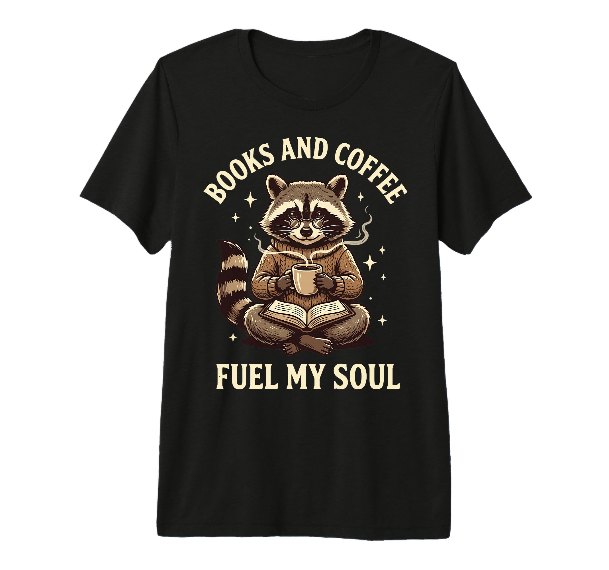 Books And Coffee Fuel My Soul Tri T-Shirt - Custom Art Print for Adults - T-Shirt, Sweatshirt, Hoodie