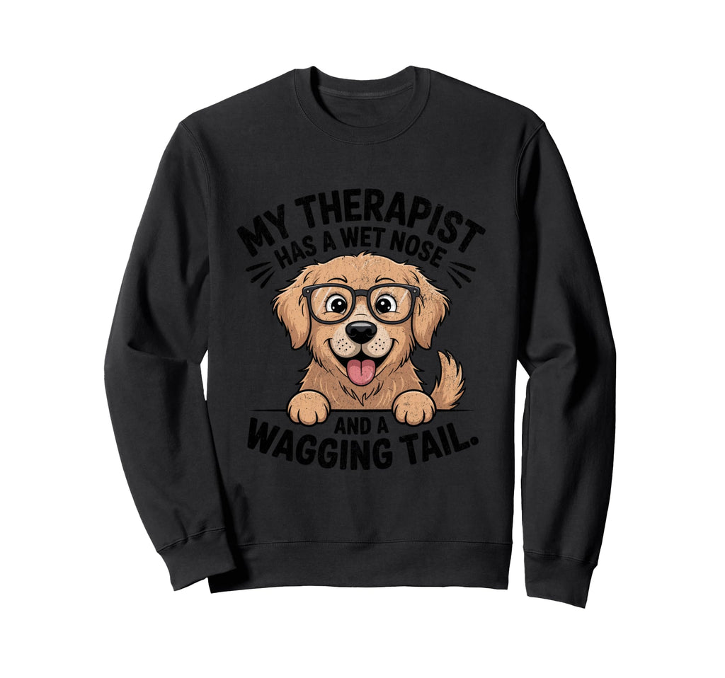 Golden Retriever Therapy Dog Wet Nose Sweatshirt - Novelty Apparel Unisex - T-Shirt, Sweatshirt, Hoodie