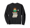 Bear Sitting Books Coffee And Reading Sweatshirt - Custom Art Print Unisex - T-Shirt, Sweatshirt, Hoodie