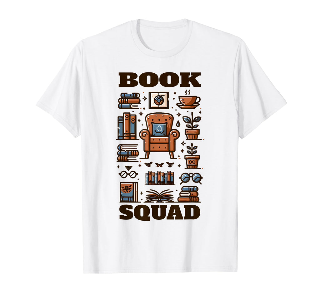 Bookworm Squad Book Gear Book Lovers T-Shirt - Minimalist Print for Adults - T-Shirt, Sweatshirt, Hoodie