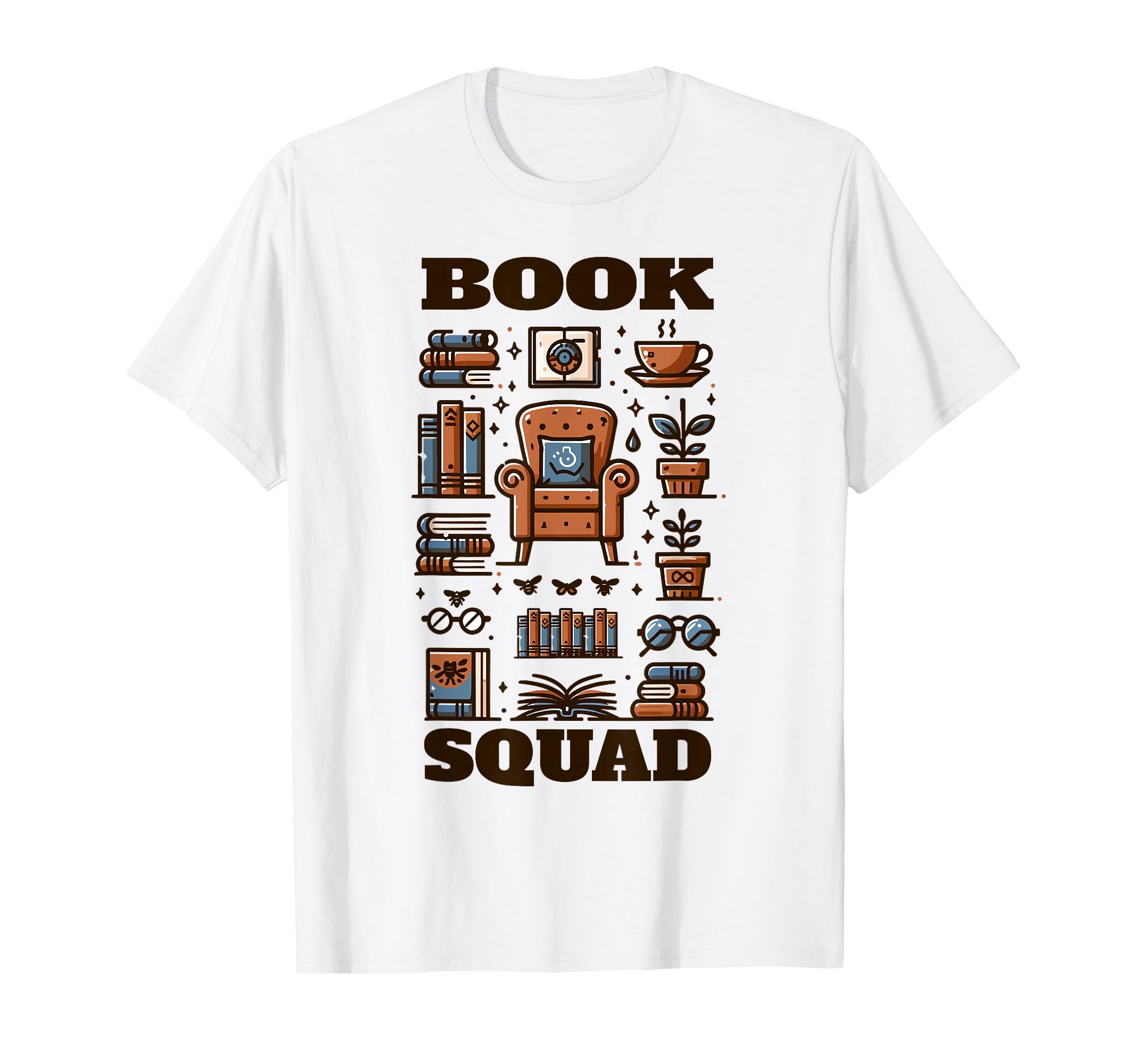 Bookworm Squad Book Gear Book Lovers T-Shirt - Minimalist Print for Adults - T-Shirt, Sweatshirt, Hoodie