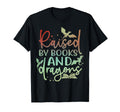 Raised Books And Dragons Fantasy T-Shirt - Aesthetic Graphic for Adults - T-Shirt, Sweatshirt, Hoodie