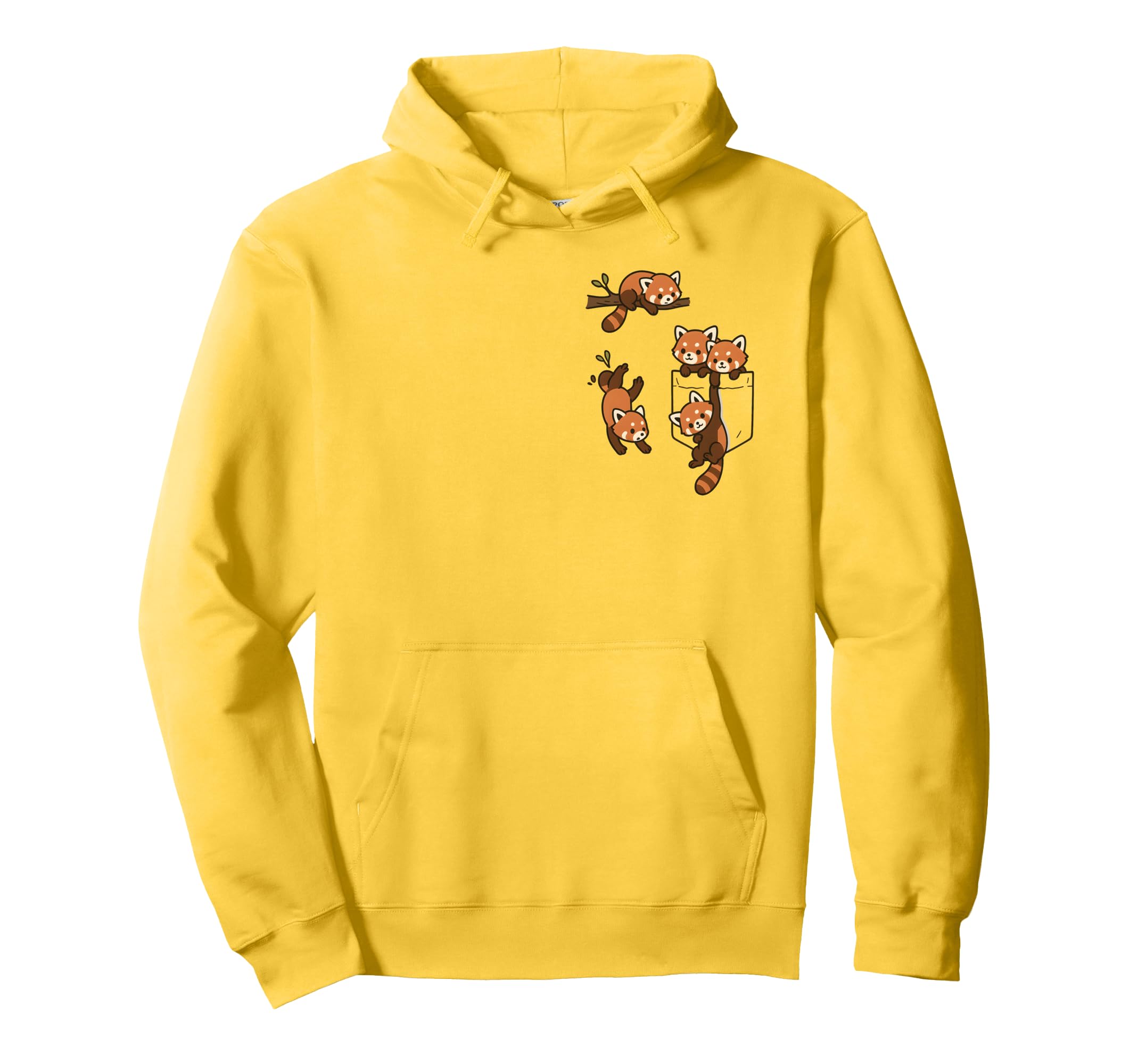 Red Pandas Pocket Hoodie - Streetwear Style for Adults - T-Shirt, Sweatshirt, Hoodie