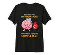 Funny Walking Brain Cartoon Adhd Tri Blend T-Shirt - Graphic Print Unisex - T-Shirt, Sweatshirt, Hoodie