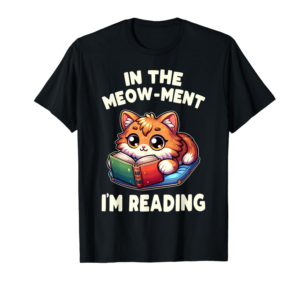Reading Book Cat Library Reading Teacher T-Shirt - Unique Graphic Unisex - T-Shirt, Sweatshirt, Hoodie