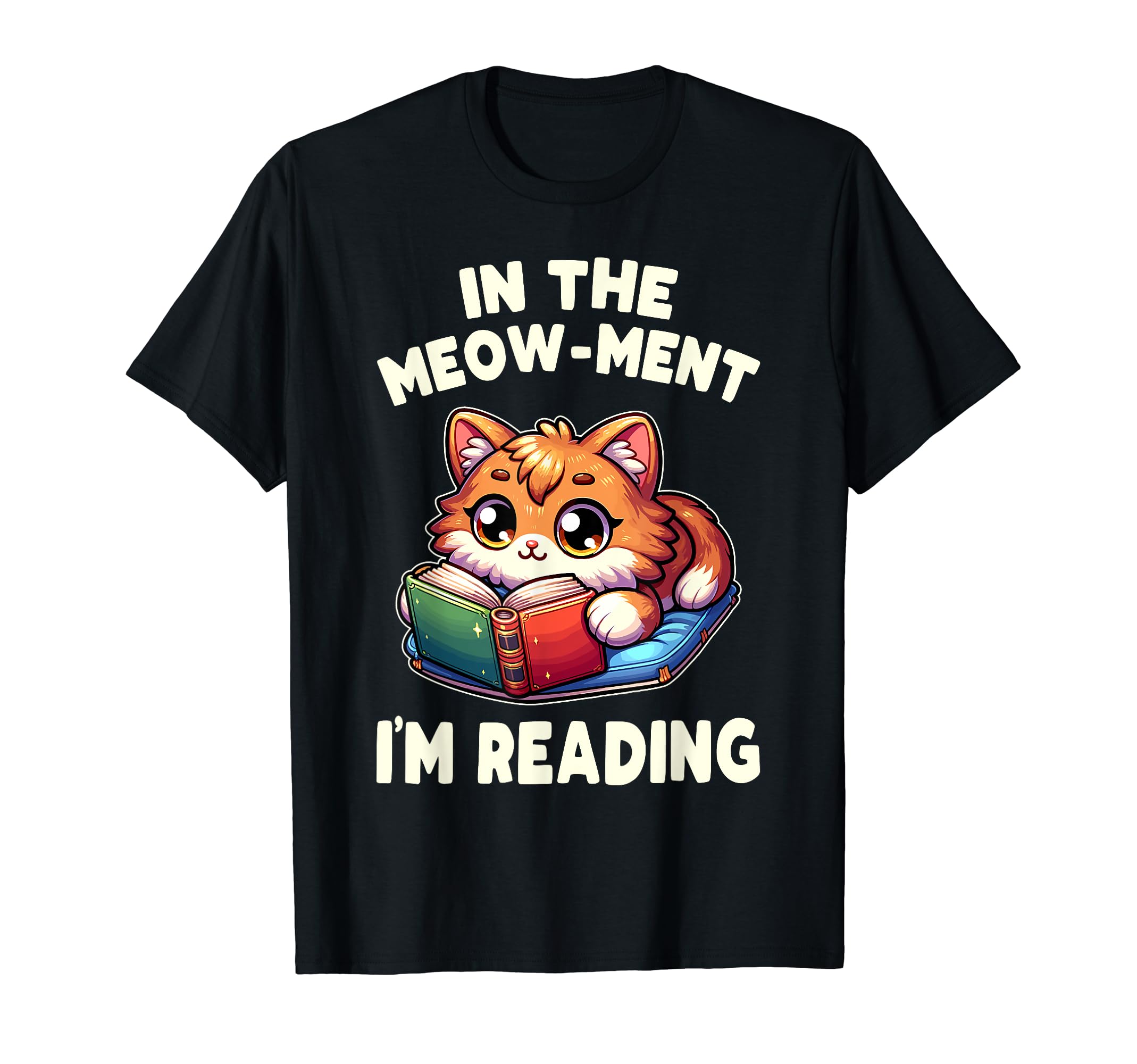 Reading Book Cat Library Reading Teacher T-Shirt - Unique Graphic Unisex - T-Shirt, Sweatshirt, Hoodie