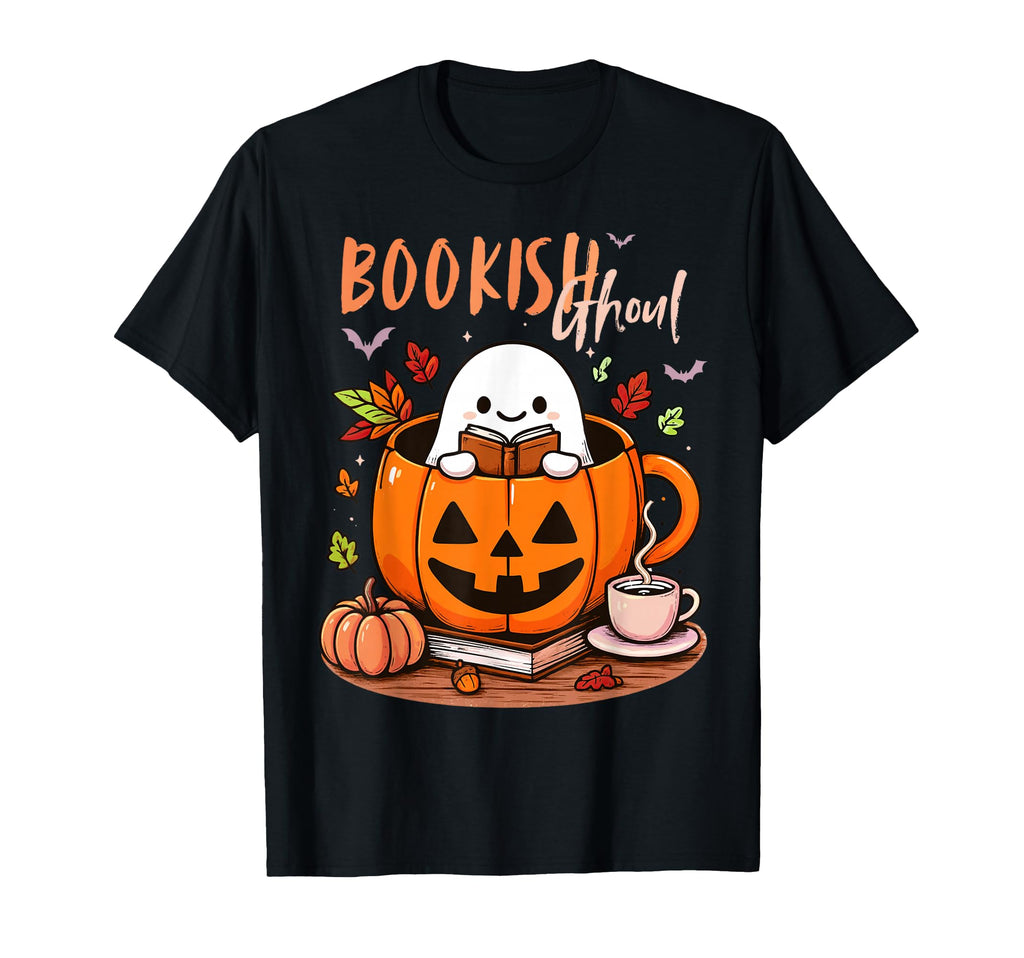 Halloween Bookish Ghoul Book Lover T-Shirt - Graphic Print Men Women - T-Shirt, Sweatshirt, Hoodie