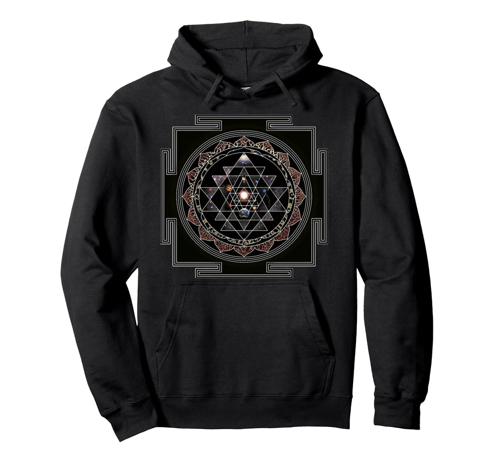 Positive Energy Good Luck Sri Yantra Hoodie - Trendy Graphic Men Women - T-Shirt, Sweatshirt, Hoodie