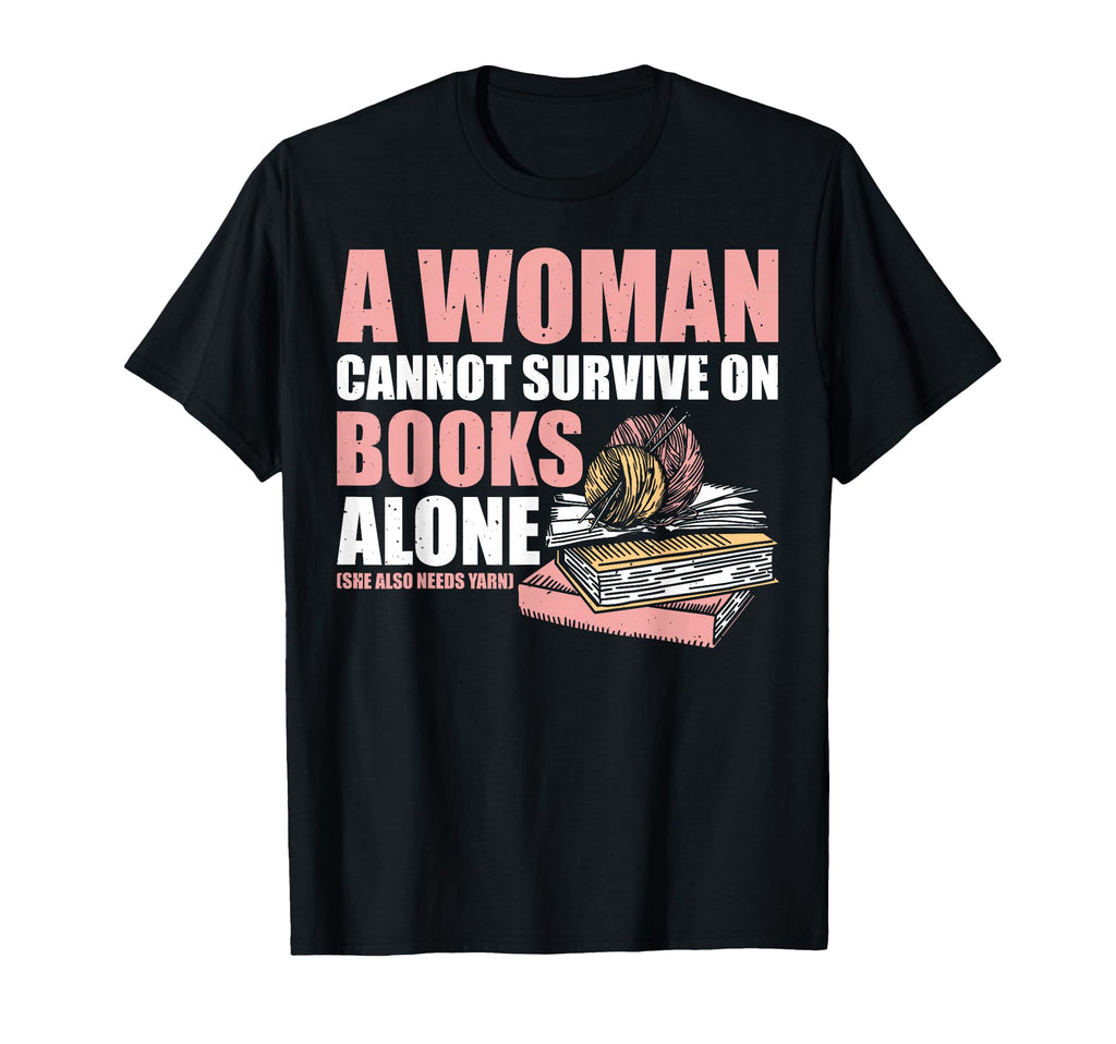 Cannot Survive Books Alone She Also T-Shirt - Aesthetic Graphic Men Women - T-Shirt, Sweatshirt, Hoodie
