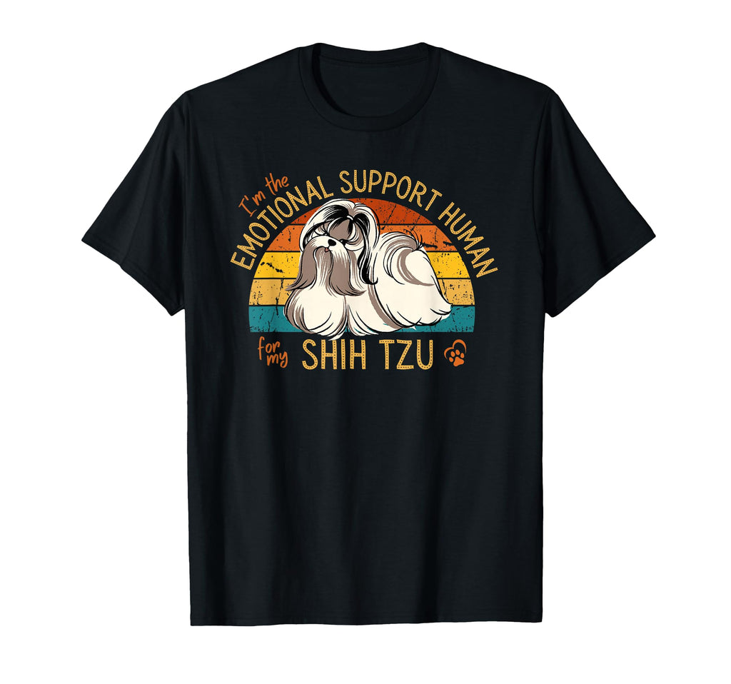 Im Emotional Support Human My Shih T-Shirt - Minimalist Print for Adults - T-Shirt, Sweatshirt, Hoodie