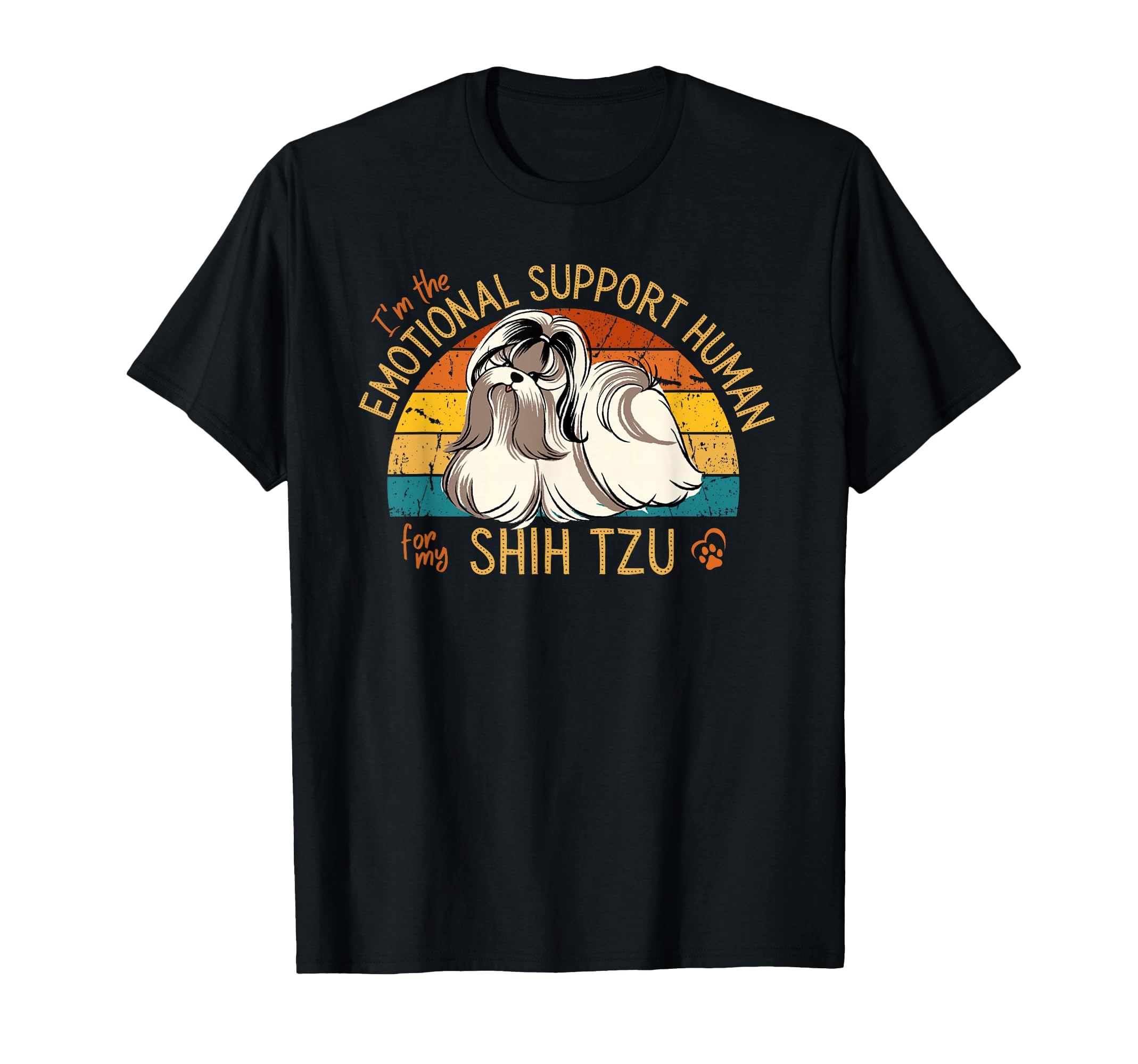 Im Emotional Support Human My Shih T-Shirt - Minimalist Print for Adults - T-Shirt, Sweatshirt, Hoodie