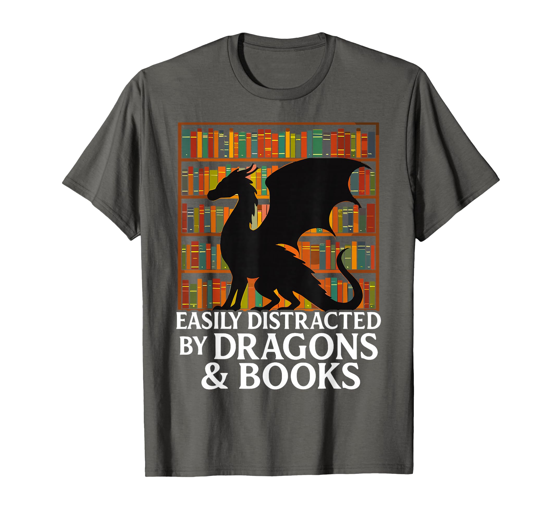 Reading Dragon Easily Distracted Dragons T-Shirt - Custom Art Print Unisex - T-Shirt, Sweatshirt, Hoodie