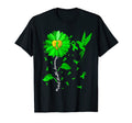 Sunflower Hummingbird Green Ribbon T-Shirt - Custom Art Print Unisex - T-Shirt, Sweatshirt, Hoodie
