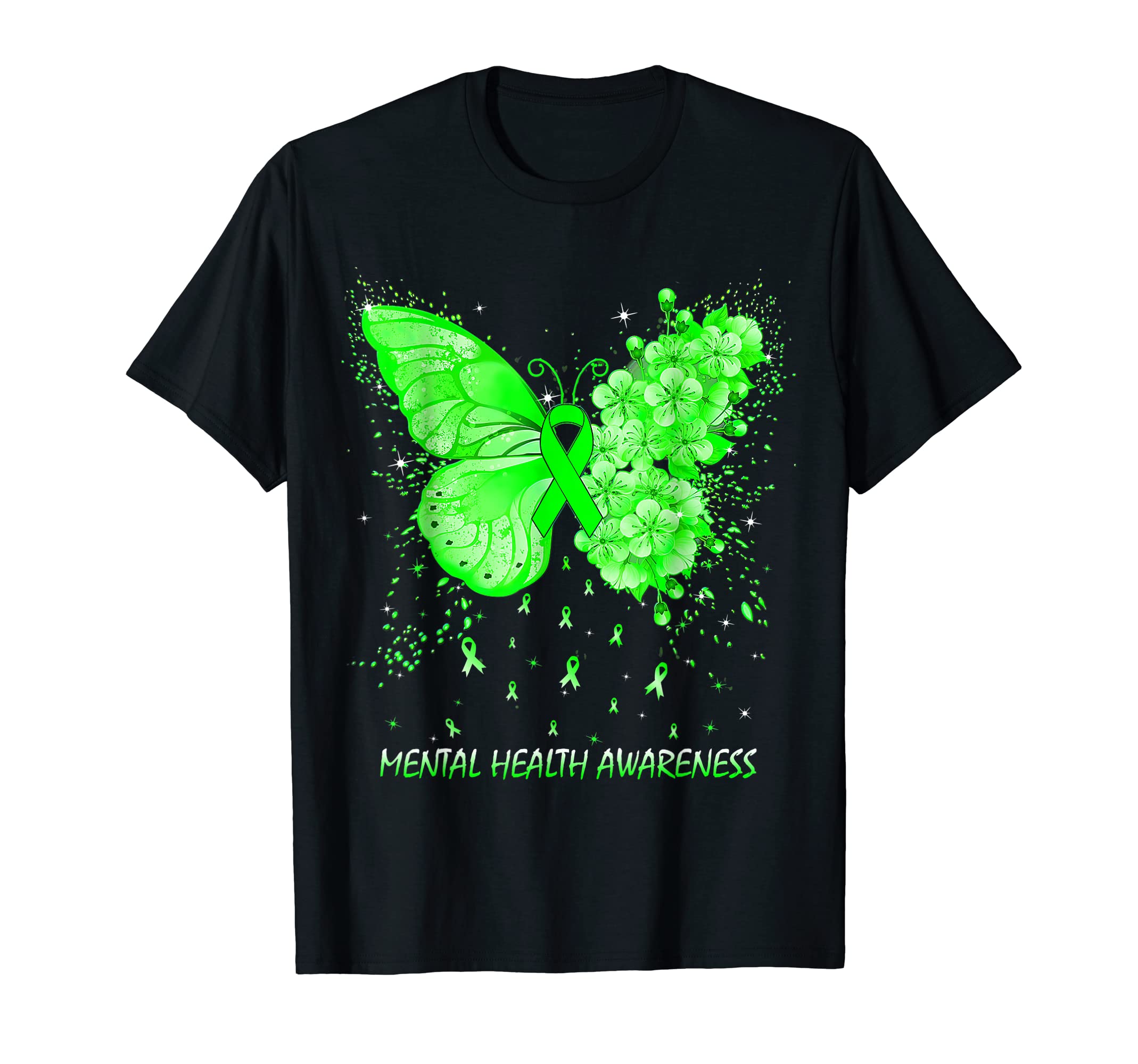Womens Butterfly Mental Health T-Shirt - Novelty Apparel for Adults - T-Shirt, Sweatshirt, Hoodie
