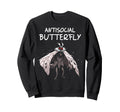 Mothman Antisocial Butterfly Introvert Sweatshirt - Graphic Print Unisex - T-Shirt, Sweatshirt, Hoodie