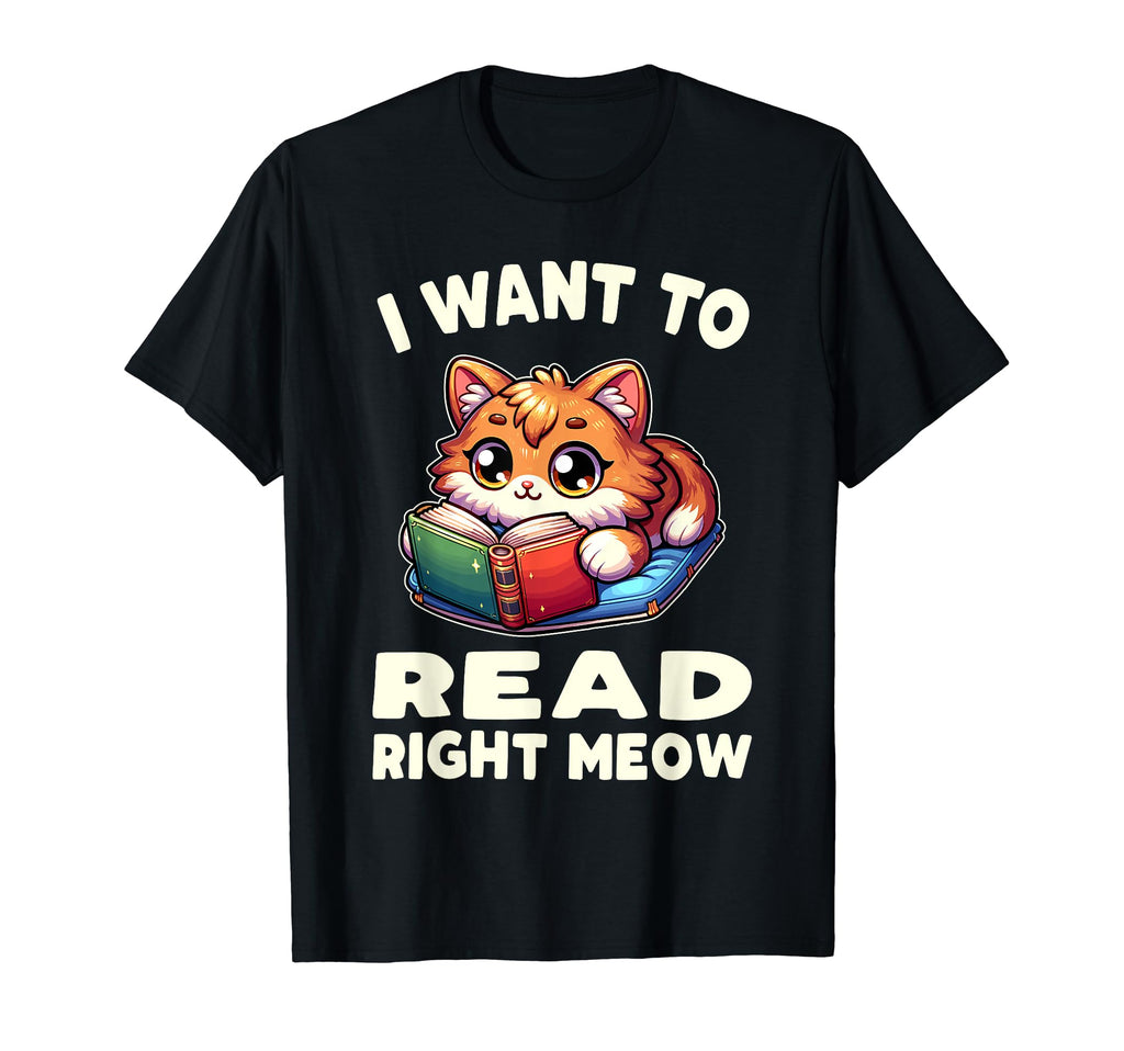 Reading Book Cat Library Reading T-Shirt - Casual Everyday Wear for Adults - T-Shirt, Sweatshirt, Hoodie