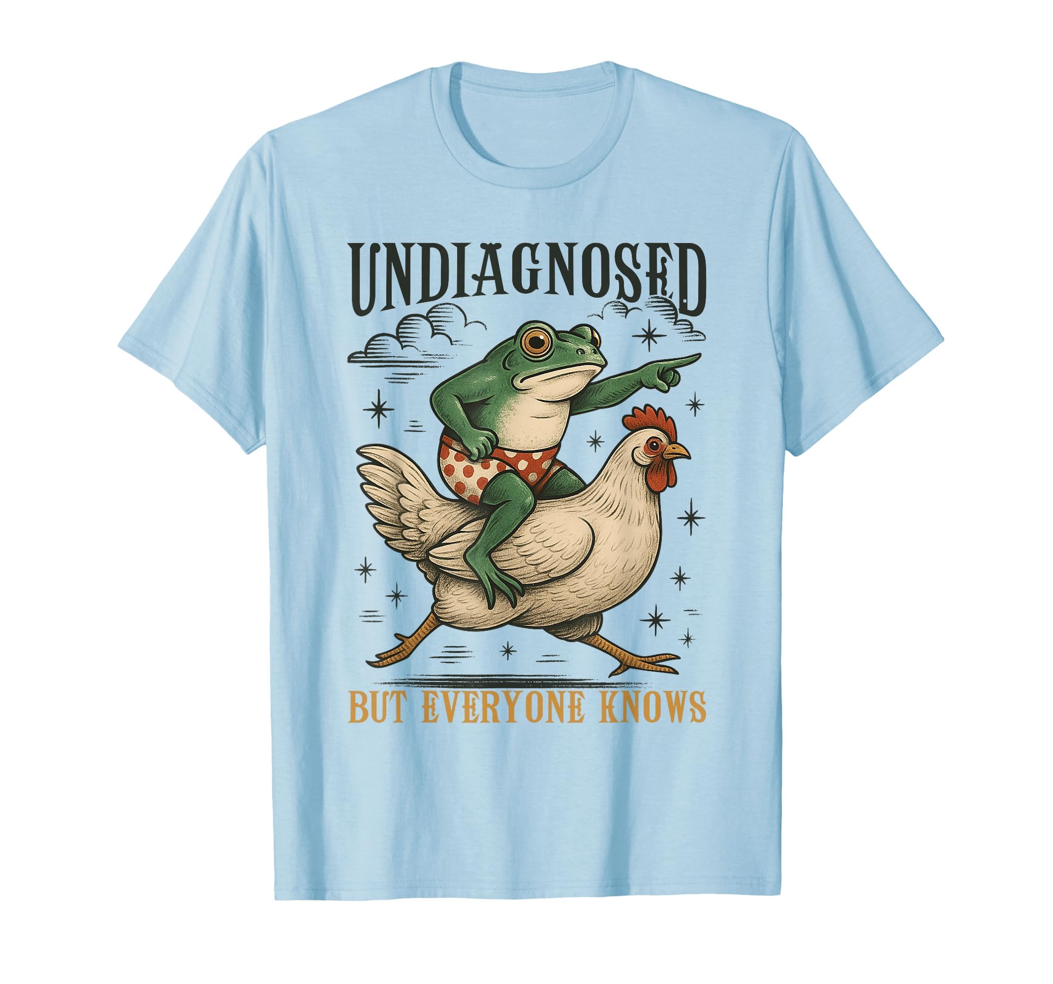Undiagnosed But Everyone Knows Frog T-Shirt - Minimalist Print Unisex - T-Shirt, Sweatshirt, Hoodie