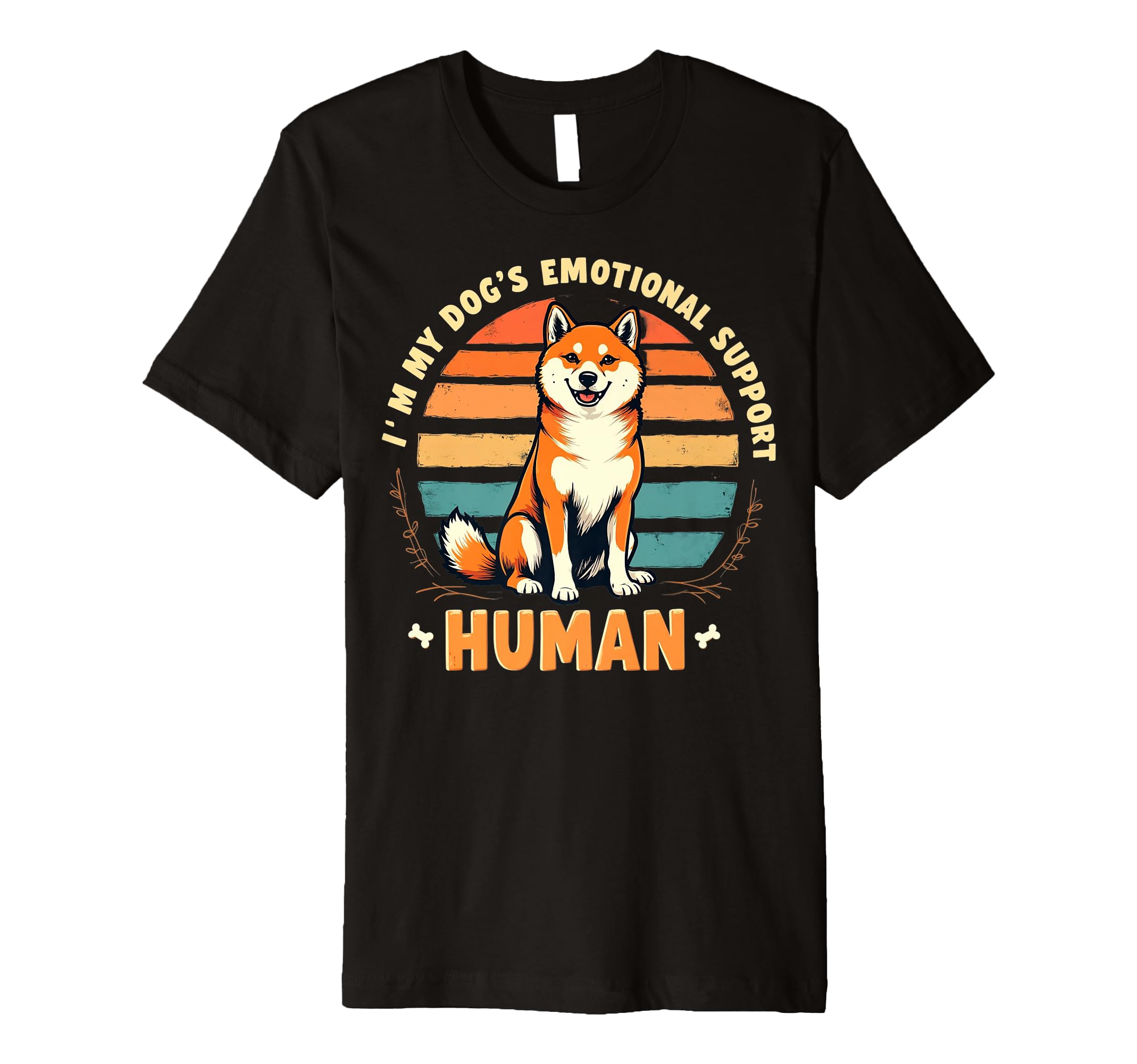 Im My Dogs Emotional Support Human T-Shirt - Novelty Apparel for Adults - T-Shirt, Sweatshirt, Hoodie