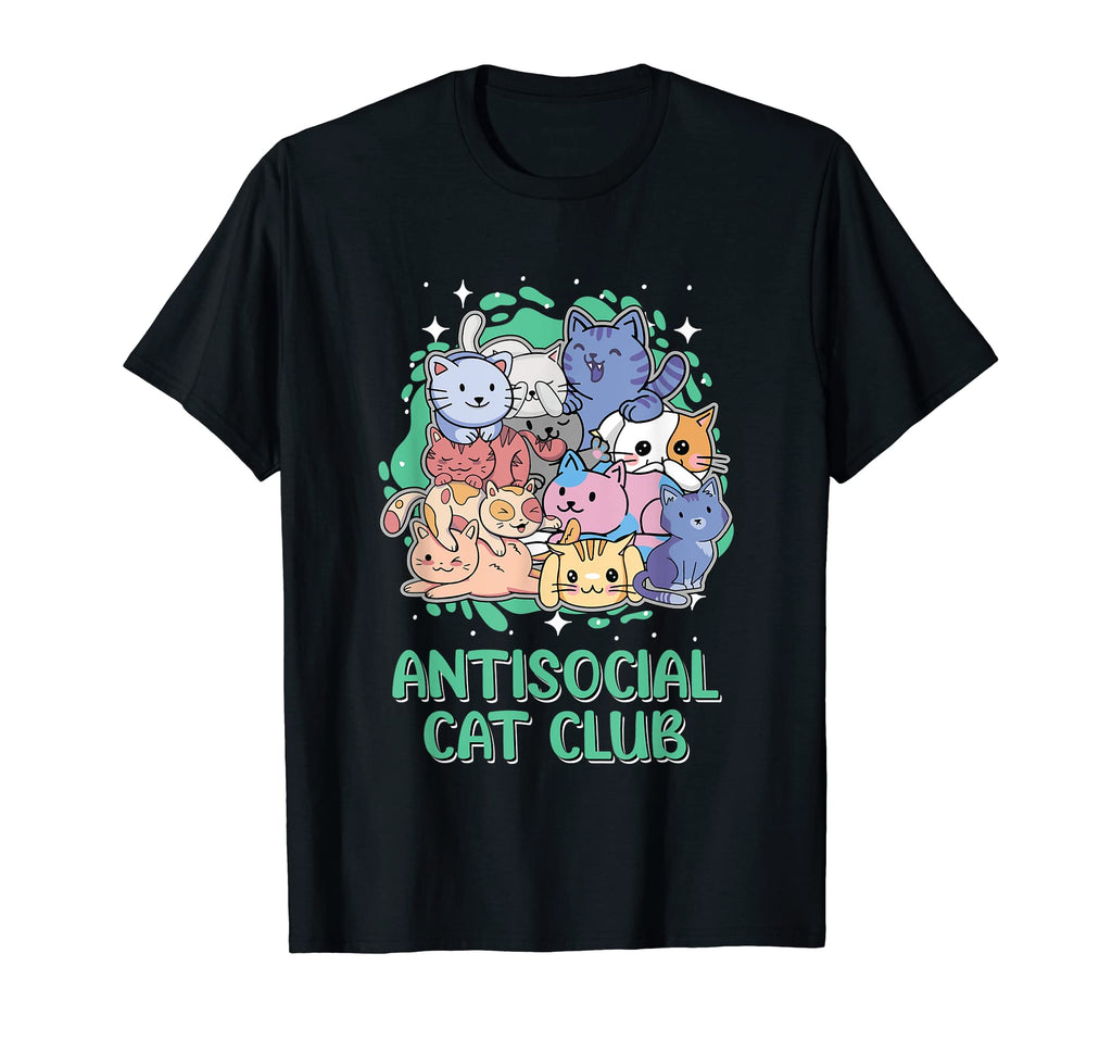 Antisocial Cat Club Introvert Cat T-Shirt - Custom Art Print for Adults - T-Shirt, Sweatshirt, Hoodie