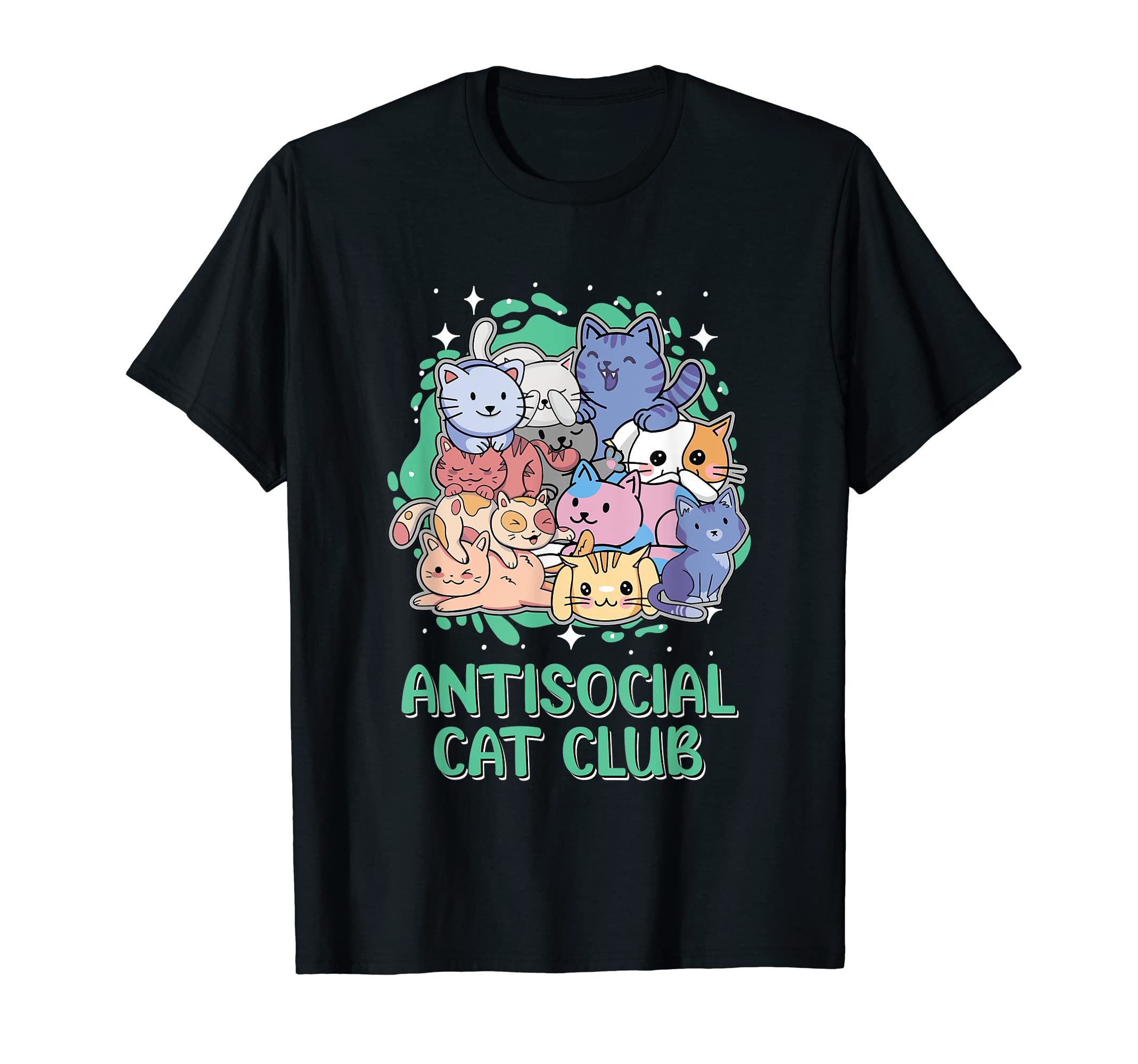 Antisocial Cat Club Introvert Cat T-Shirt - Custom Art Print for Adults - T-Shirt, Sweatshirt, Hoodie