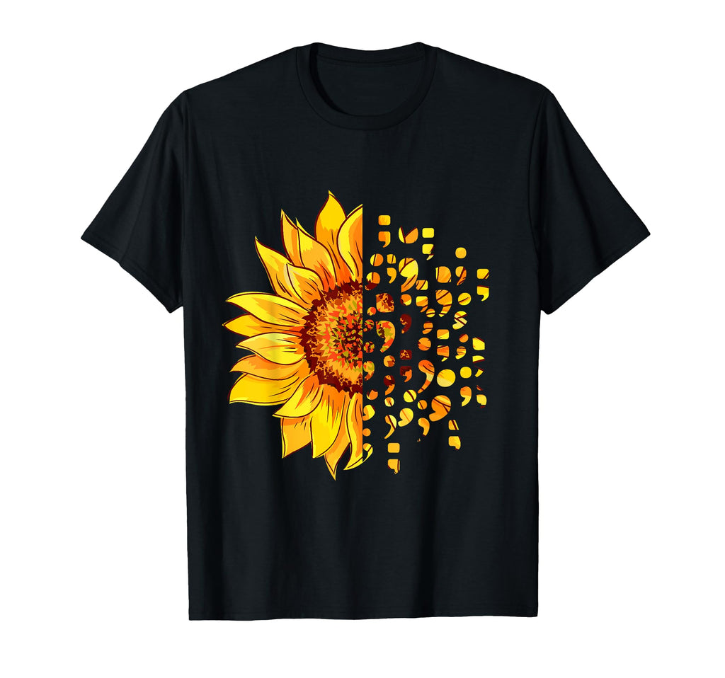 Suicide Awareness Semicolon T-Shirt - Casual Everyday Wear Men Women - T-Shirt, Sweatshirt, Hoodie