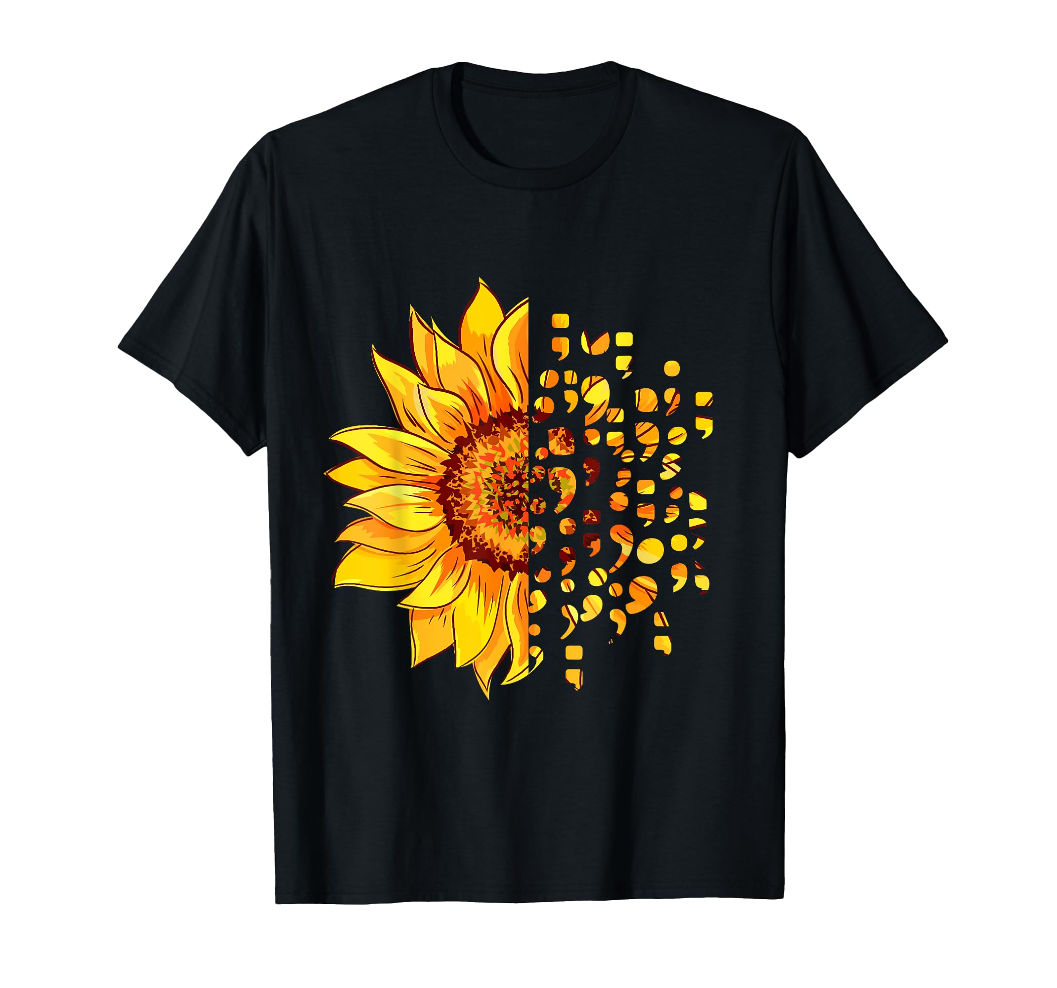 Suicide Awareness Semicolon T-Shirt - Casual Everyday Wear Men Women - T-Shirt, Sweatshirt, Hoodie