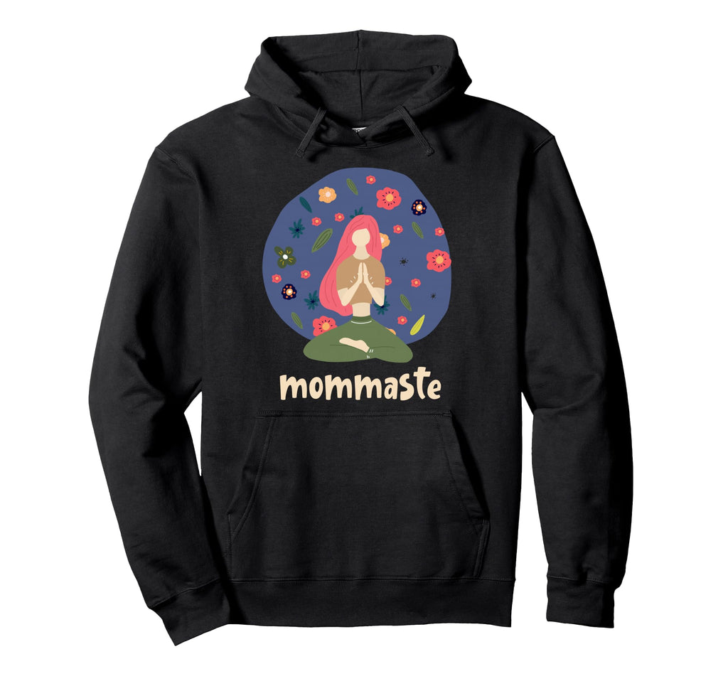 Mommaste Mom Om Yoga Meditation Mandala Hoodie - Streetwear Style Unisex - T-Shirt, Sweatshirt, Hoodie
