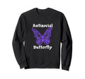 Antisocial Butterfly Sweatshirt - Trendy Graphic Unisex - T-Shirt, Sweatshirt, Hoodie