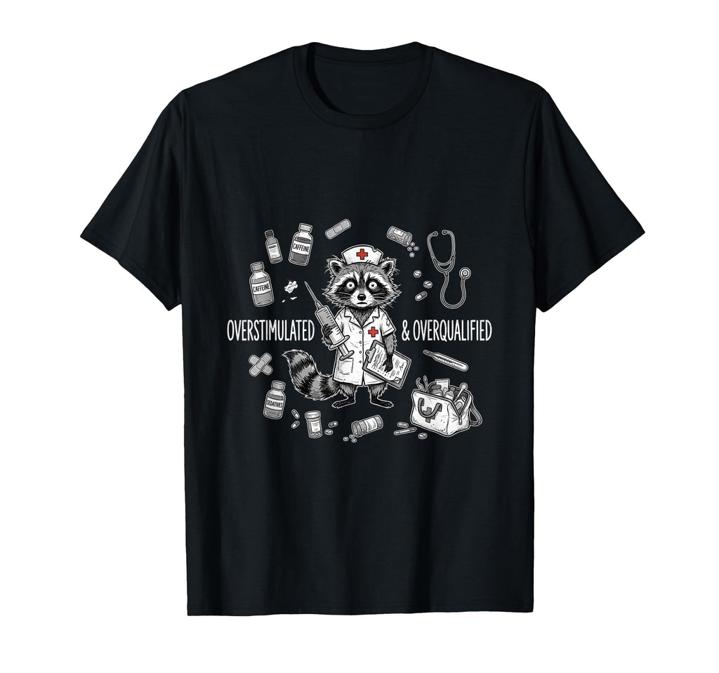 Overstimulated And Overqualified T-Shirt - Minimalist Print Men Women - T-Shirt, Sweatshirt, Hoodie