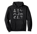 Funny Skeletons Yoga Meditation Chakra Hoodie - Unique Graphic Men Women - T-Shirt, Sweatshirt, Hoodie