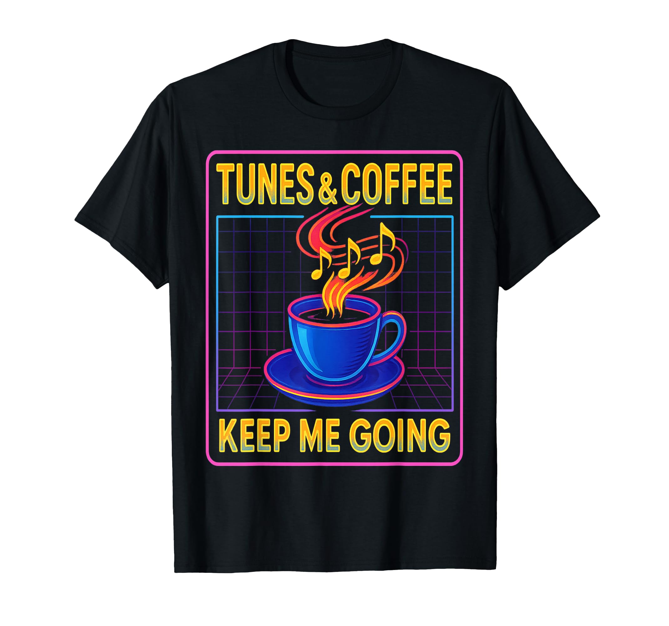 Digital Tunes Coffee Keep Me Going T-Shirt - Custom Art Print Men Women - T-Shirt, Sweatshirt, Hoodie