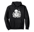 Reading Octopus Book Lover Meme Hoodie - Minimalist Print Men Women - T-Shirt, Sweatshirt, Hoodie