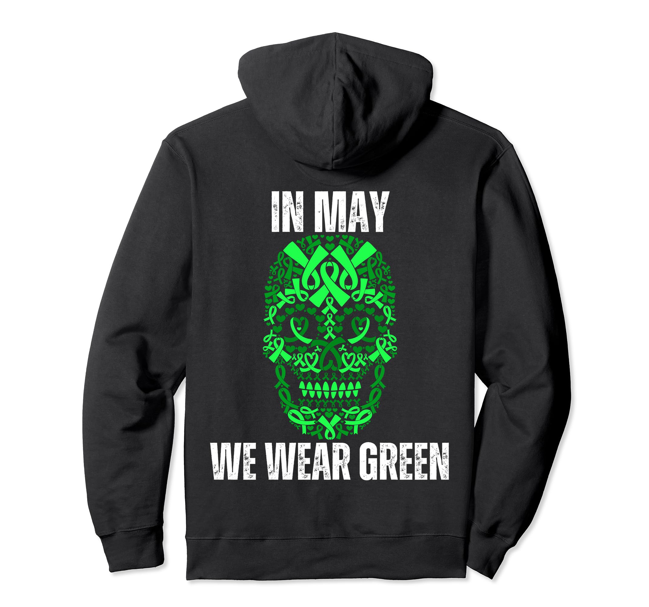 Sugar Skull May We Wear Green Mental Hoodie - Minimalist Print Men Women - T-Shirt, Sweatshirt, Hoodie