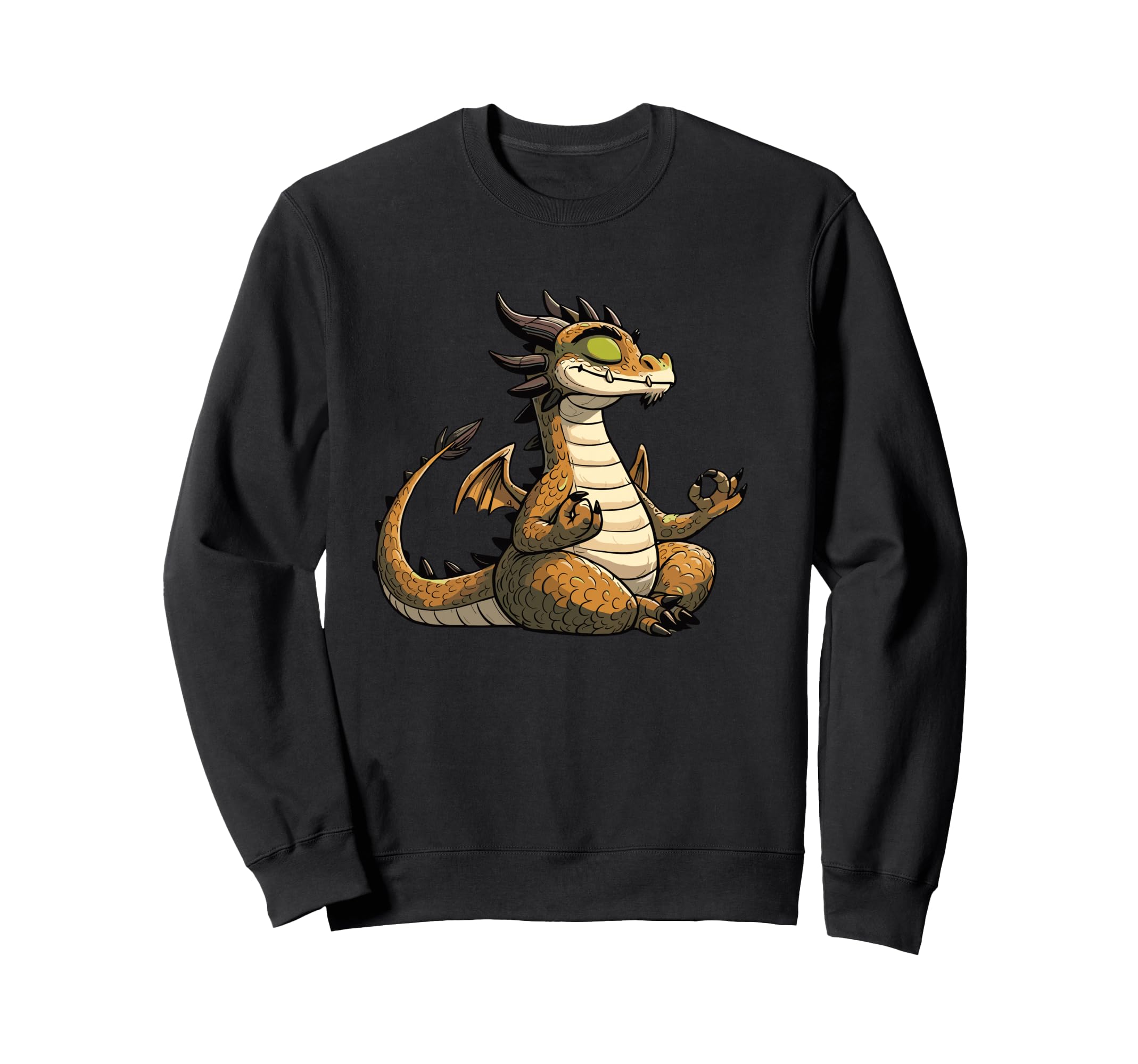 Meditation Dragon Yoga Pose Sweatshirt - Aesthetic Graphic Men Women - T-Shirt, Sweatshirt, Hoodie