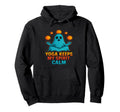 Yoga Spirit Calm Funny Ghost Halloween Hoodie - Minimalist Print Men Women - T-Shirt, Sweatshirt, Hoodie