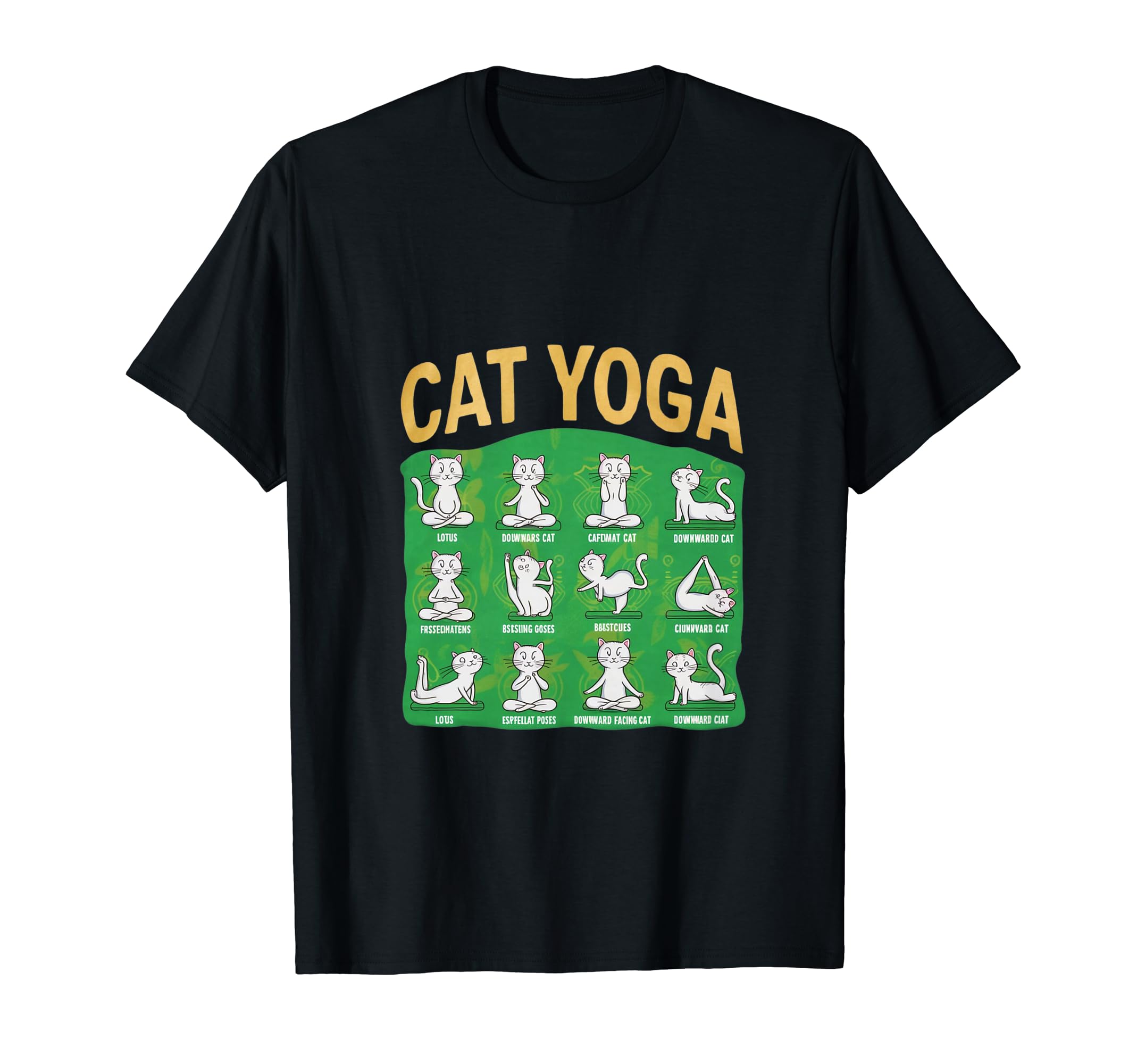 Cat Yoga Poses Cats Practicing T-Shirt - Custom Art Print for Adults - T-Shirt, Sweatshirt, Hoodie