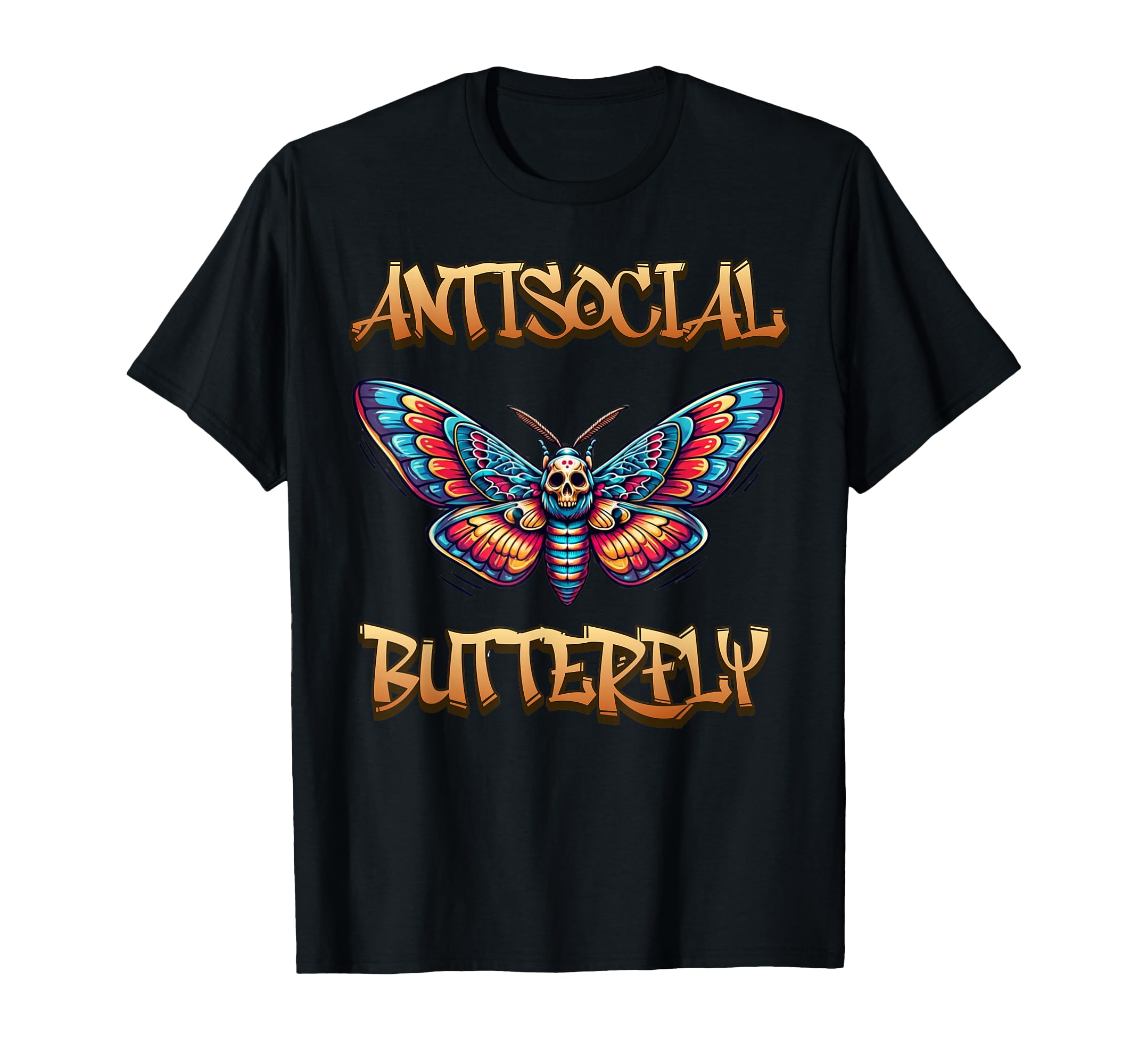 Antisocial Butterfly T-Shirt - Streetwear Style for Adults - T-Shirt, Sweatshirt, Hoodie