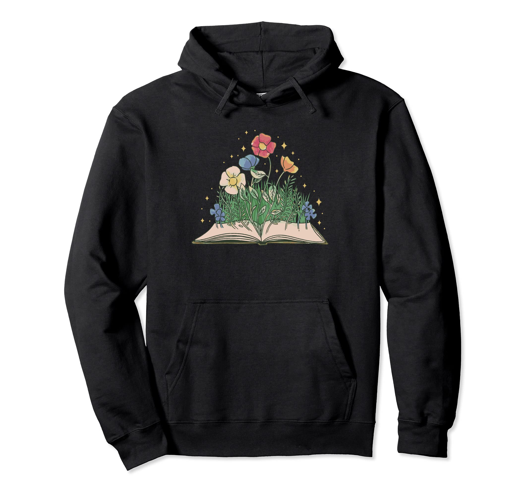 Flower Books Read Wildflowers Lover Hoodie - Aesthetic Graphic Men Women - T-Shirt, Sweatshirt, Hoodie