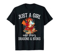 Just Who Loves Dragons And Books T-Shirt - Graphic Print Unisex - T-Shirt, Sweatshirt, Hoodie